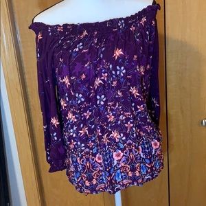 Floral off the shoulder top